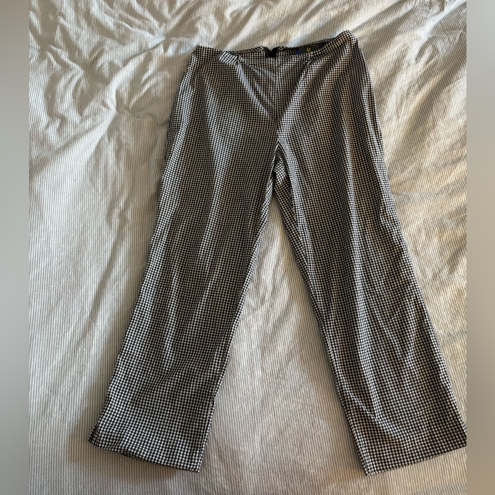 Vintage Oxford Club Black and White Checkered Pants